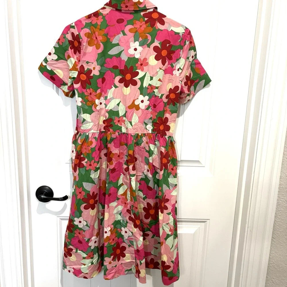 Donna Morgan Pink Floral Fit‎ & Flare Midi Dress Sz 4 Classic Preppy Feminine